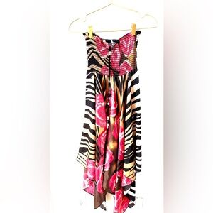 Sakkas animal print bandana halter dress vintage style